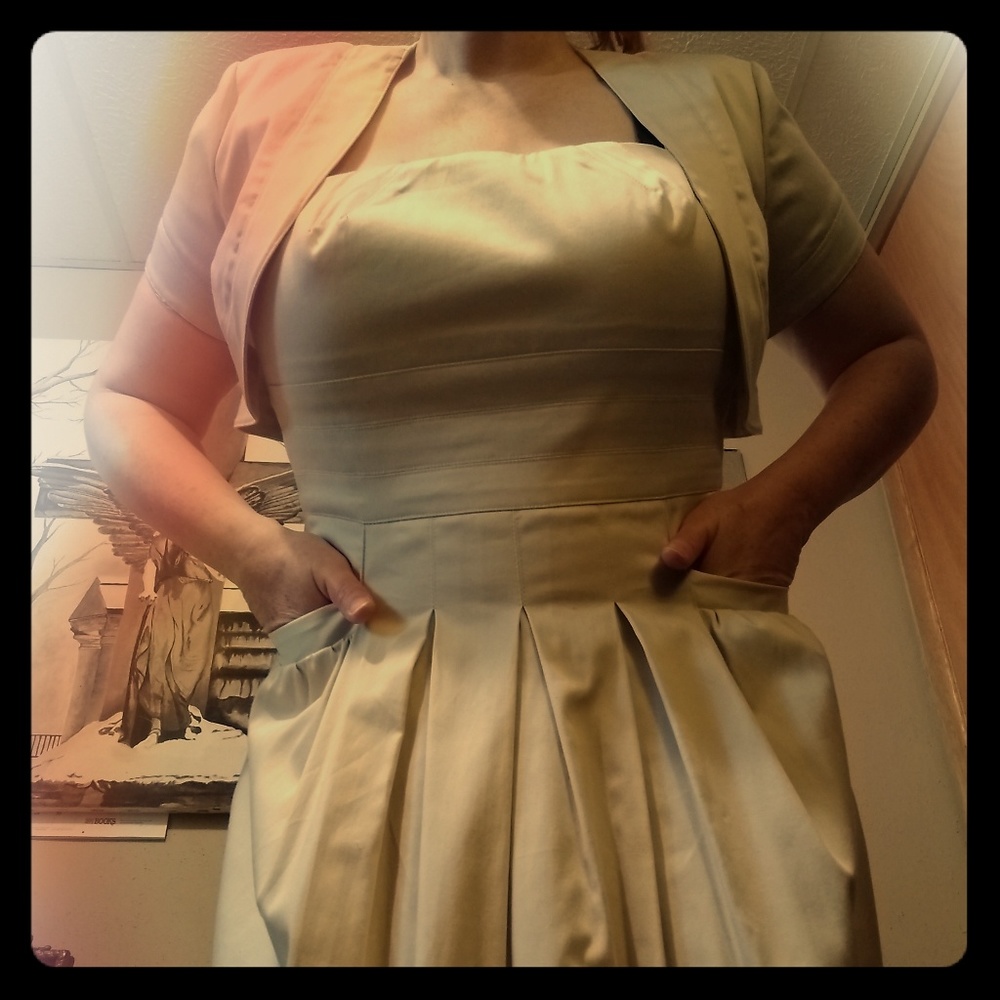 London Times 2 piece dress and bolero style jacket